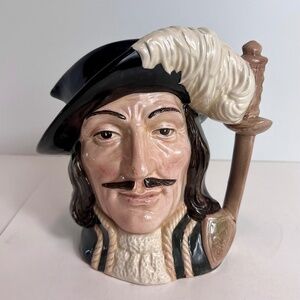 Vintage Royal Doulton ATHOS Three Musketeers Toby Mug, Large 7.25" D6452